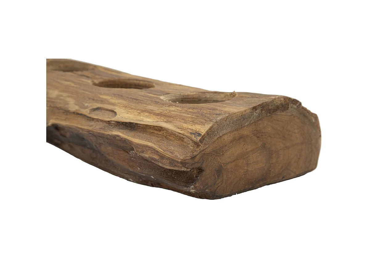 Kaarsenhouder Natura 5, Bruin, 51x14x6 cm, Seven Design