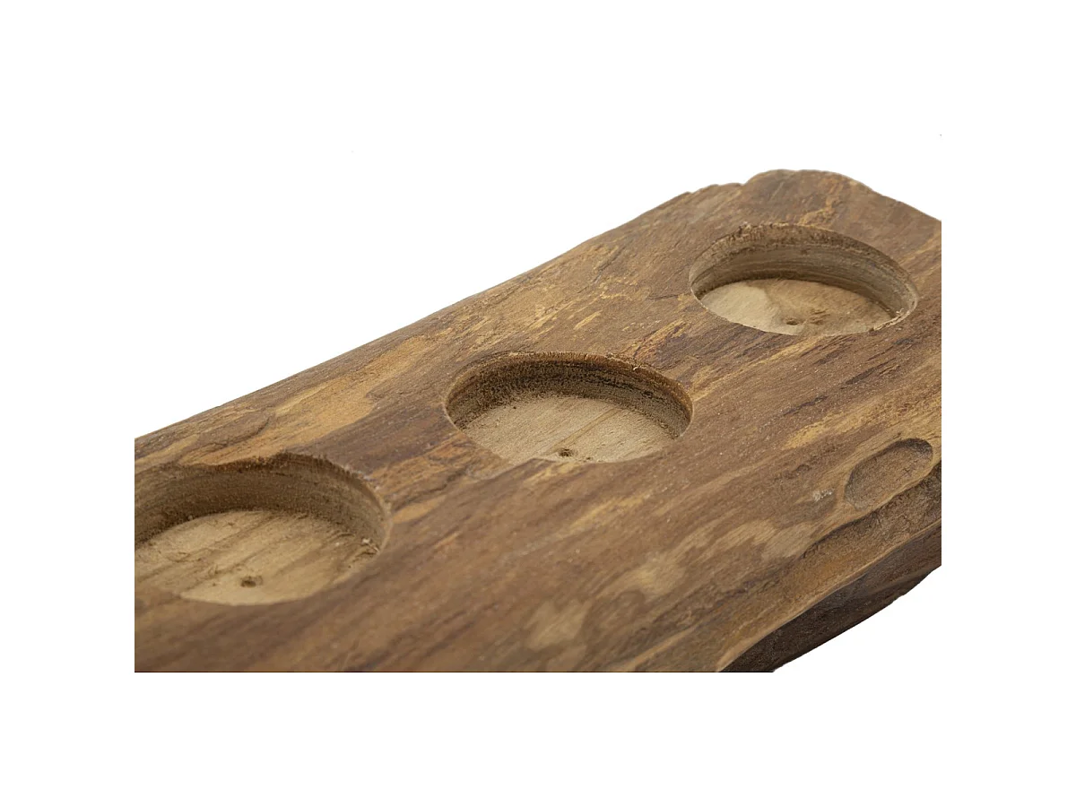 Kaarsenhouder Natura 5, Bruin, 51x14x6 cm, Seven Design