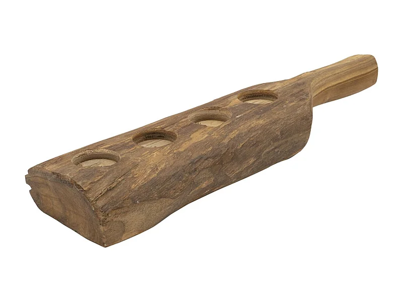 Świecznik Natura 5, Brązowy, 51x14x6 cm, Seven Design