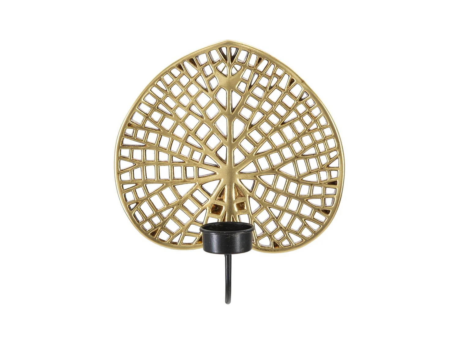 Bougeoir Feuille 3, Or, 20x8x22,2 cm, Seven Design