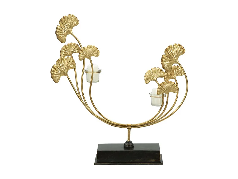 Portacandela MF346, Oro, 50x12x55 cm, Seven Design