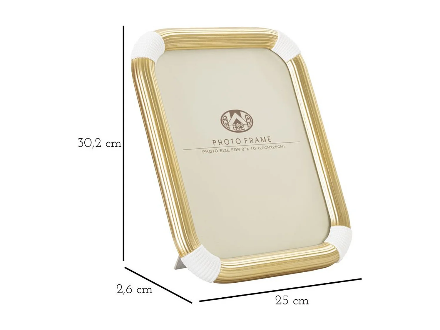Moldura para Fotografias Olistic 22, Ouro, 25x2,6x30,2 cm, Seven Design