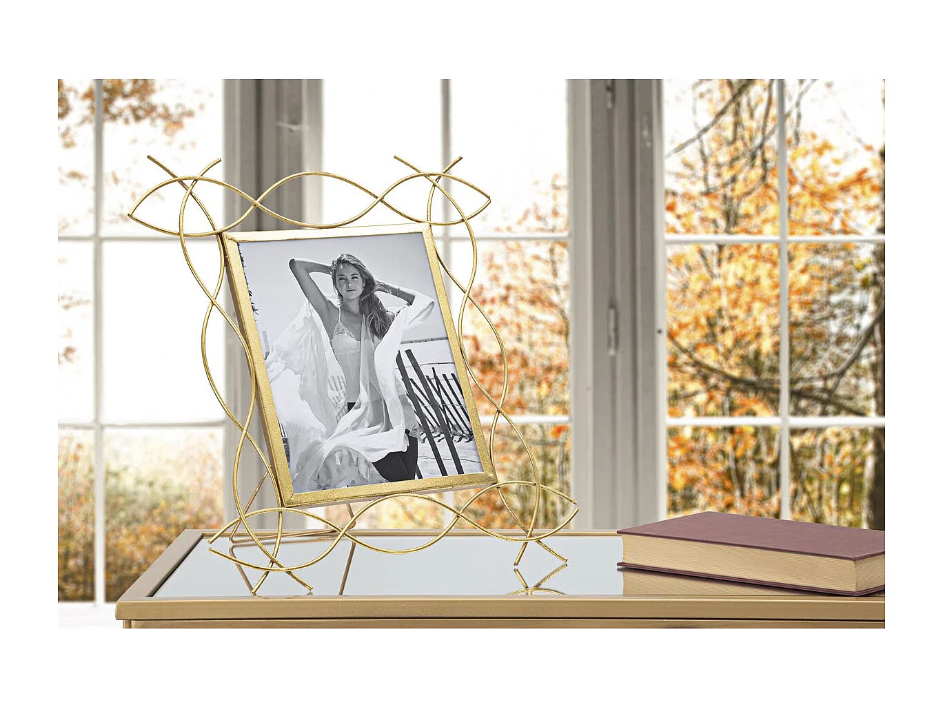 Cadre Photo Olistic 3, Or, 35,5x1,5x37 cm, Seven Design