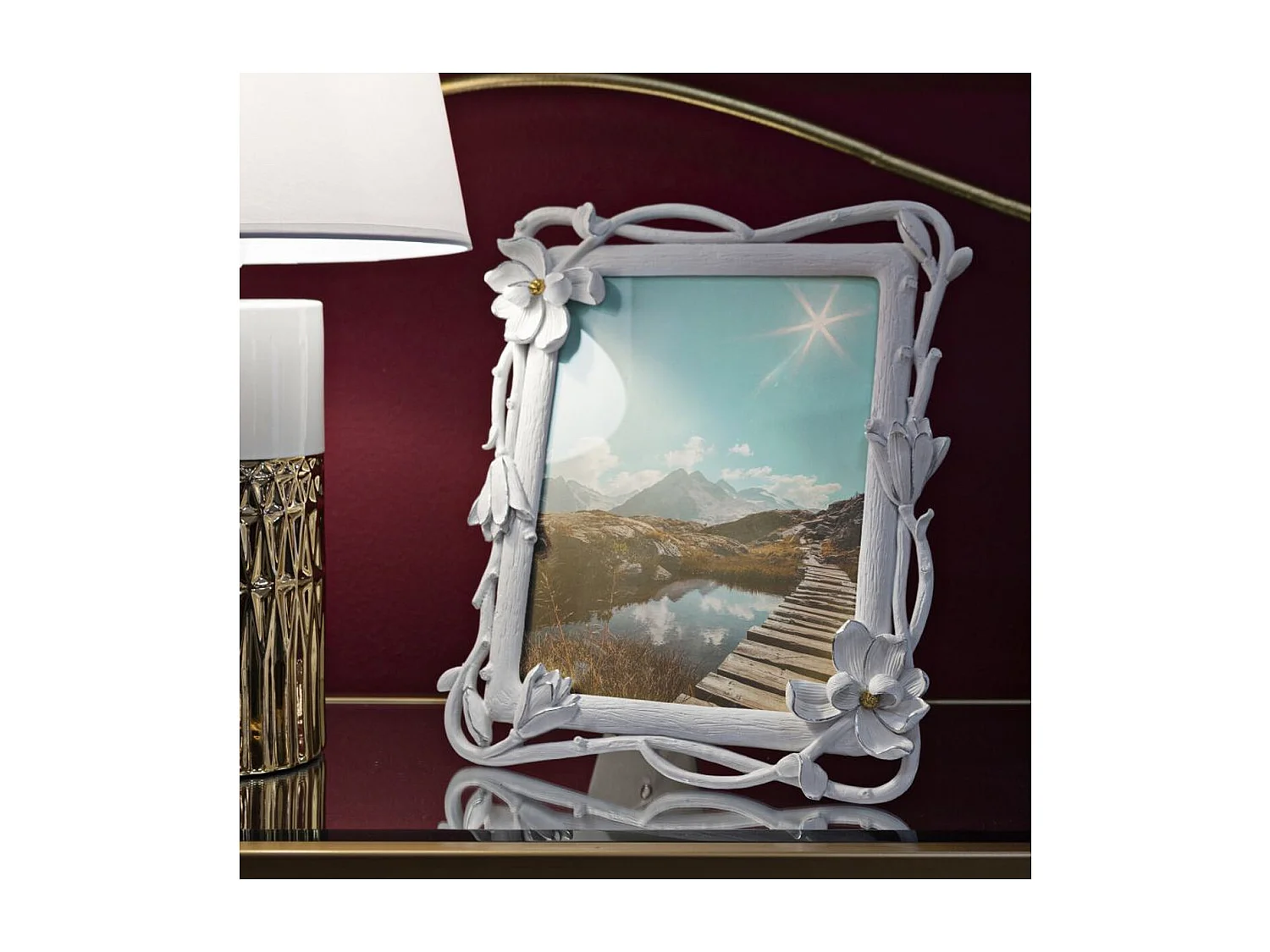 Cadre Photo Olistic 12, Blanc, 29,3x3x33,5 cm, Seven Design