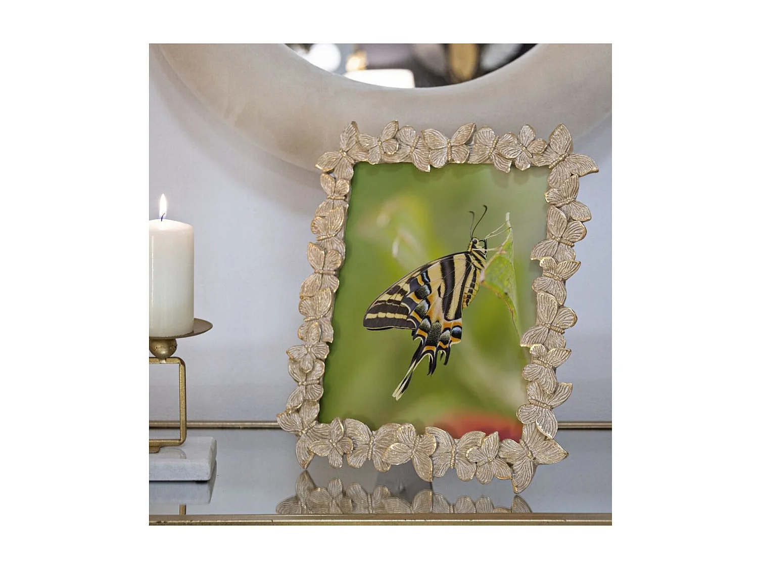 Moldura para Fotografias Olistic 18, Ouro, 27,5x2,6x32,5 cm, Seven Design