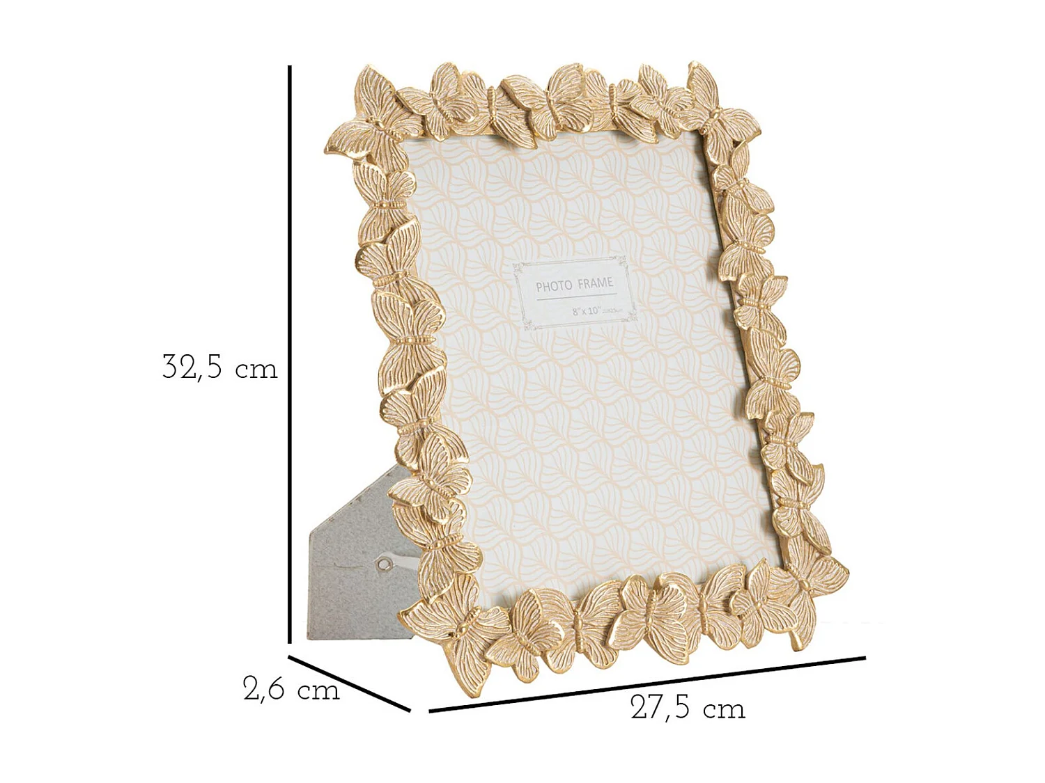 Moldura para Fotografias Olistic 18, Ouro, 27,5x2,6x32,5 cm, Seven Design