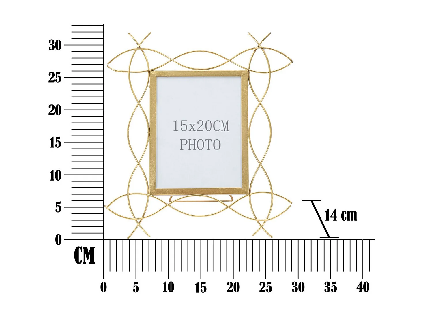 Fotolijst Olistic 6, Goud, 29,5x1,4x32 cm, Seven Design