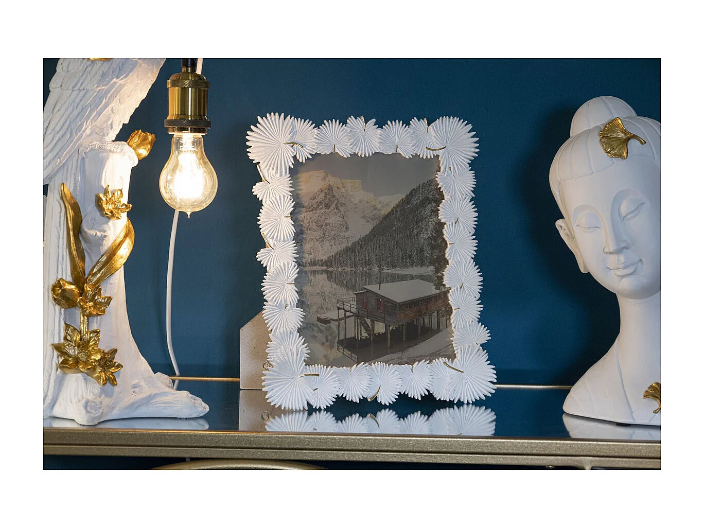 Cadre Photo Olistic 24, Blanc, 28,5x1,7x33 cm, Seven Design