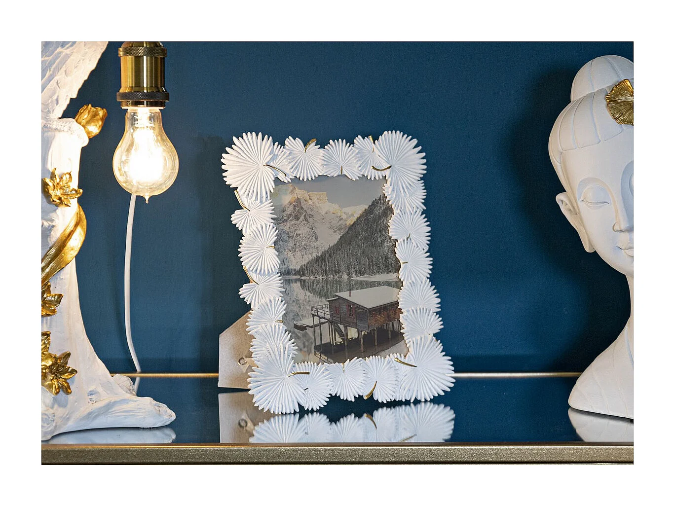 Cadre Photo Olistic 49, Blanc, 22,7x1,5x28 cm, Seven Design