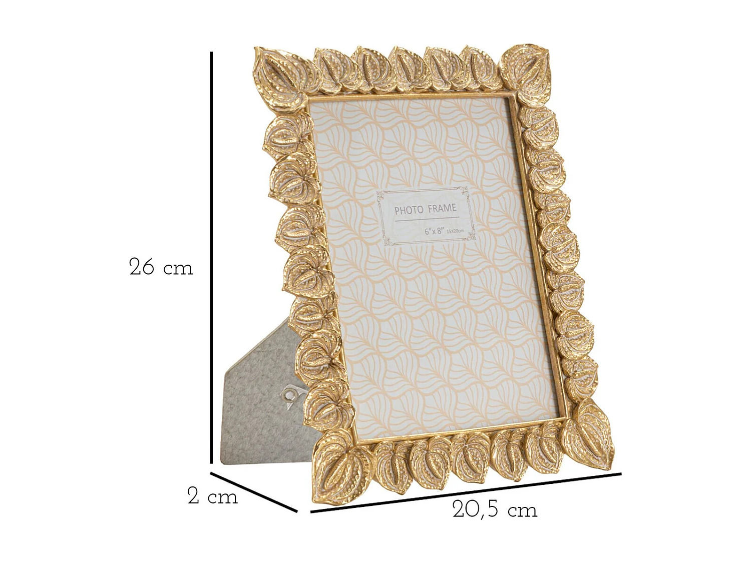 Cadre Photo Olistic 56, Or, 20,5x2x26 cm, Seven Design