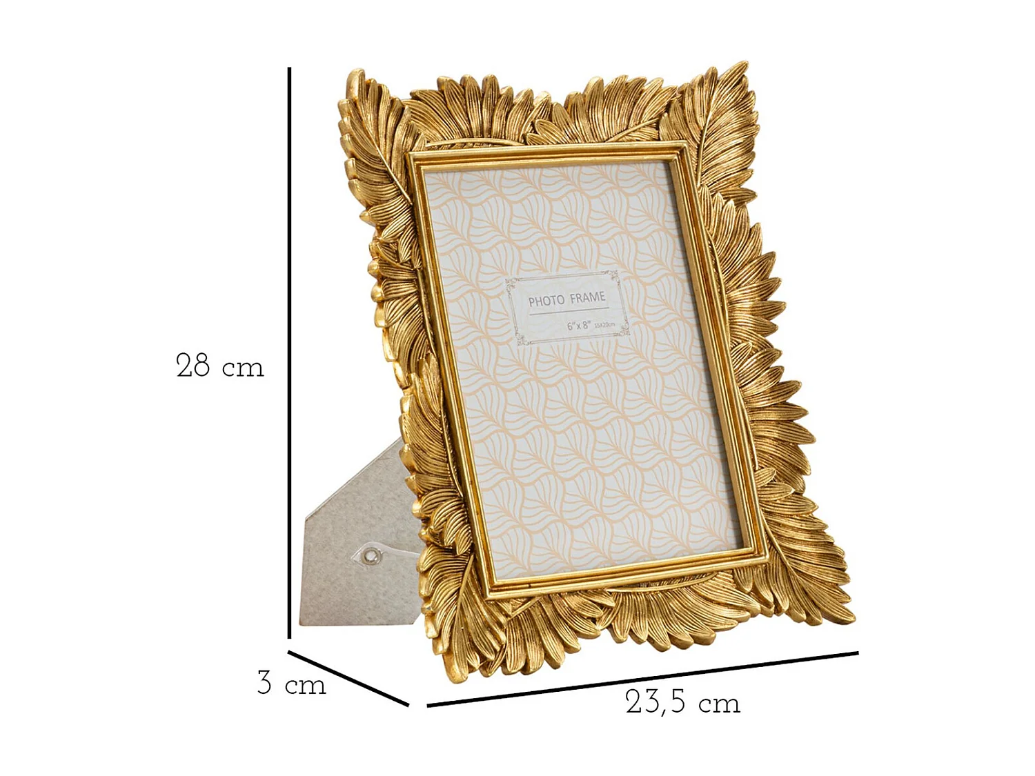 Cadre Photo Olistic 40, Or, 23,5x3x28 cm, Seven Design