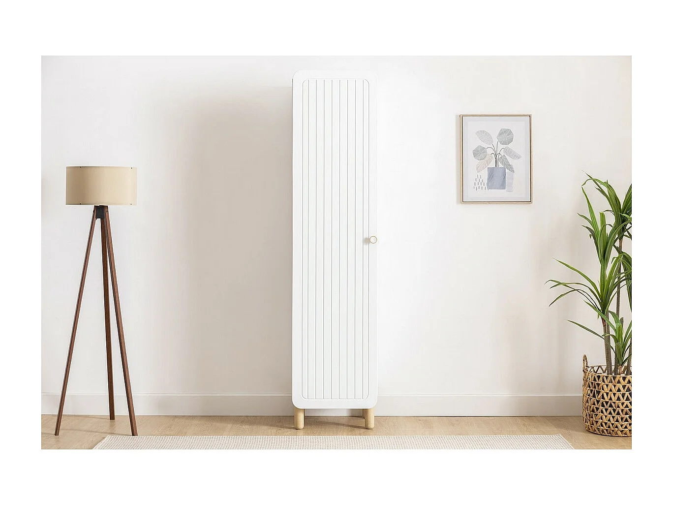 Armário de Pé Jolly, Branco, 45x32x190 cm, Epikasa