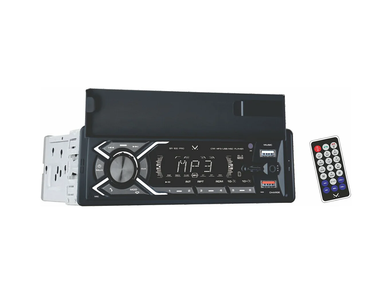 Slimme Autoradio Pro, Zwart, 20x20x6 cm, Majestic