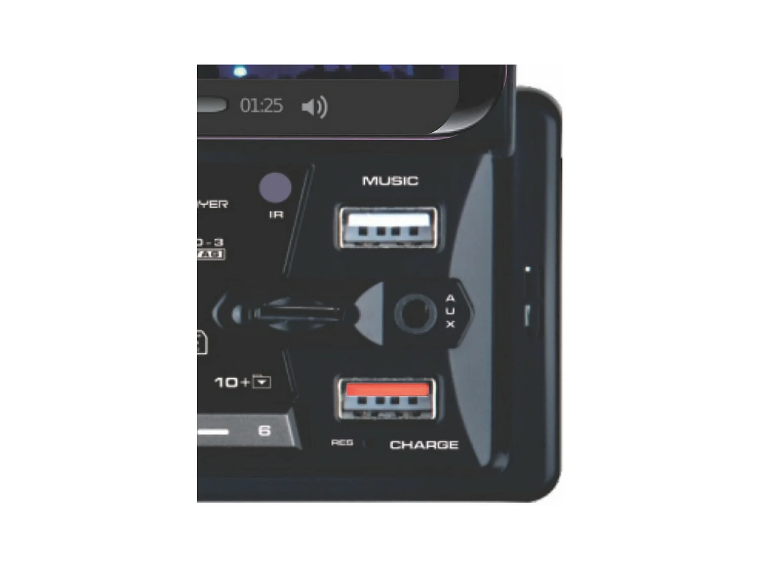 Slimme Autoradio Pro, Zwart, 20x20x6 cm, Majestic