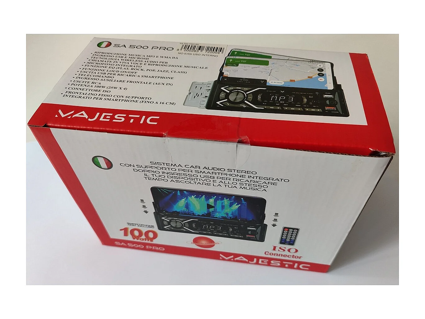 Slimme Autoradio Pro, Zwart, 20x20x6 cm, Majestic