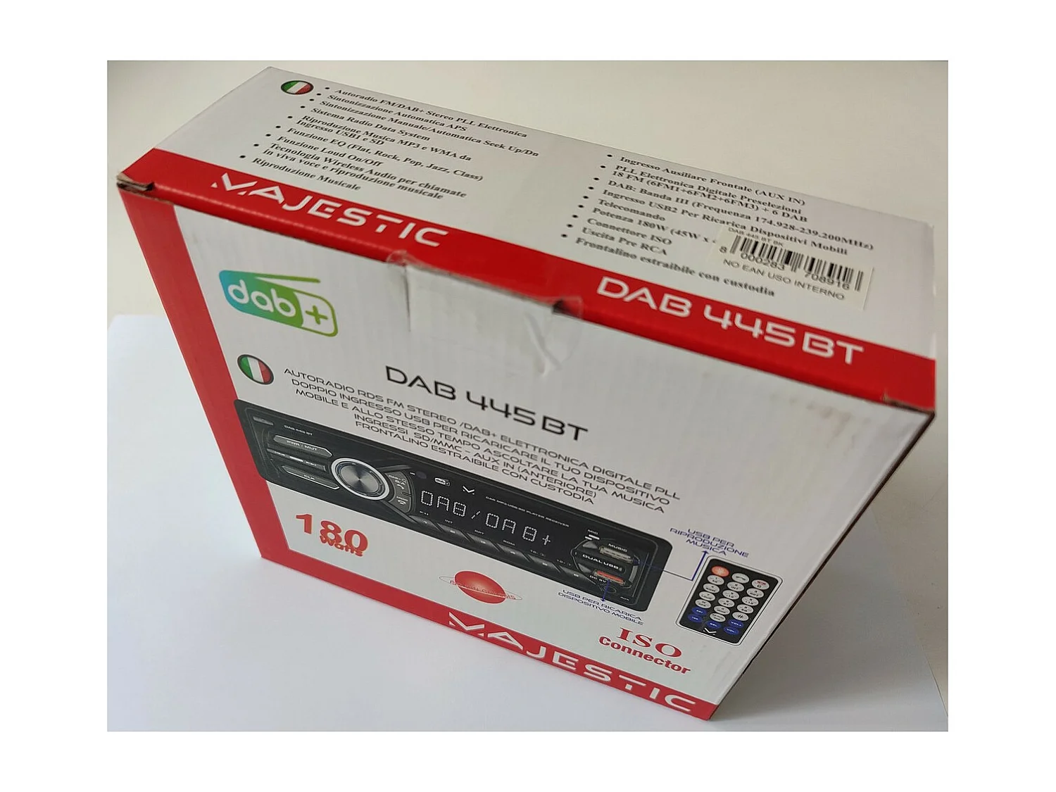 Radio de Coche Inteligente Dab, Negro, 20x20x6 cm, Majestic