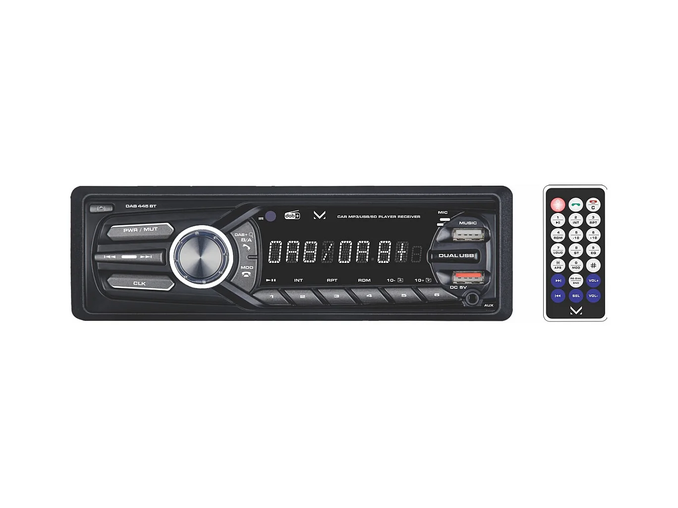 Slimme Autoradio Dab, Zwart, 20x20x6 cm, Majestic
