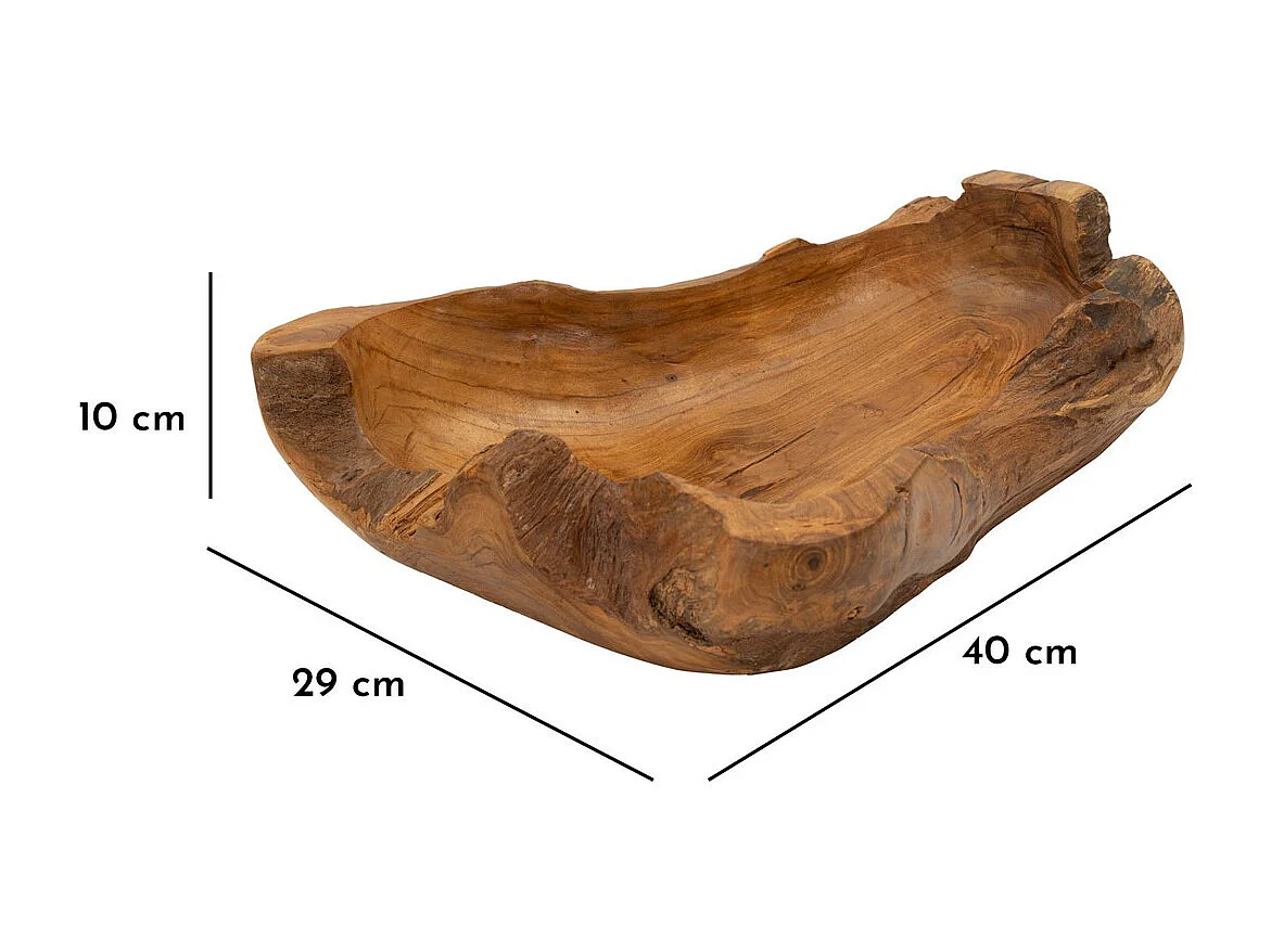 Plateau Natura 17, Marron, 40x29x10 cm, Seven Design