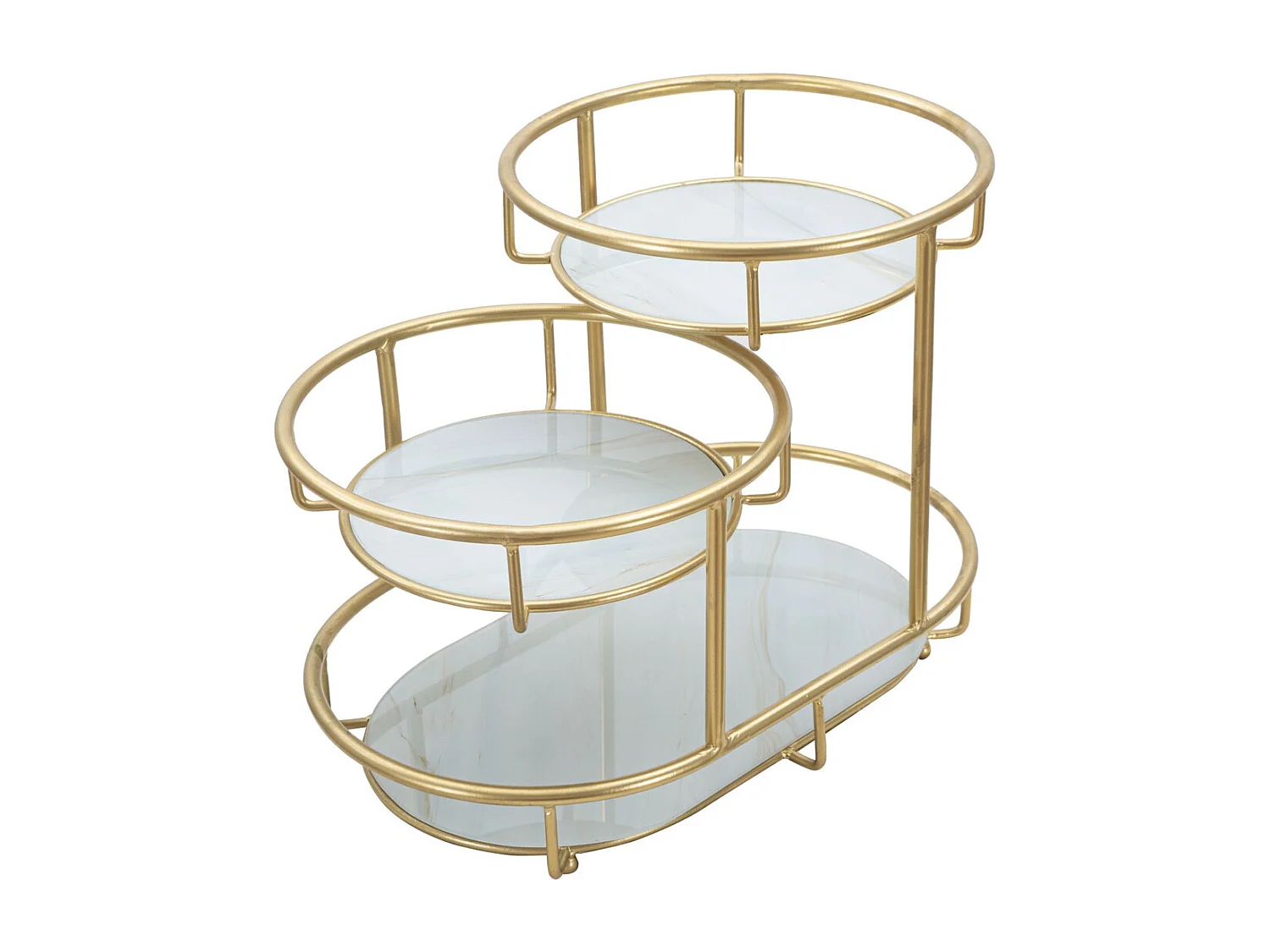 Plateau MF689, Or, 36x22,5x27 cm, Seven Design