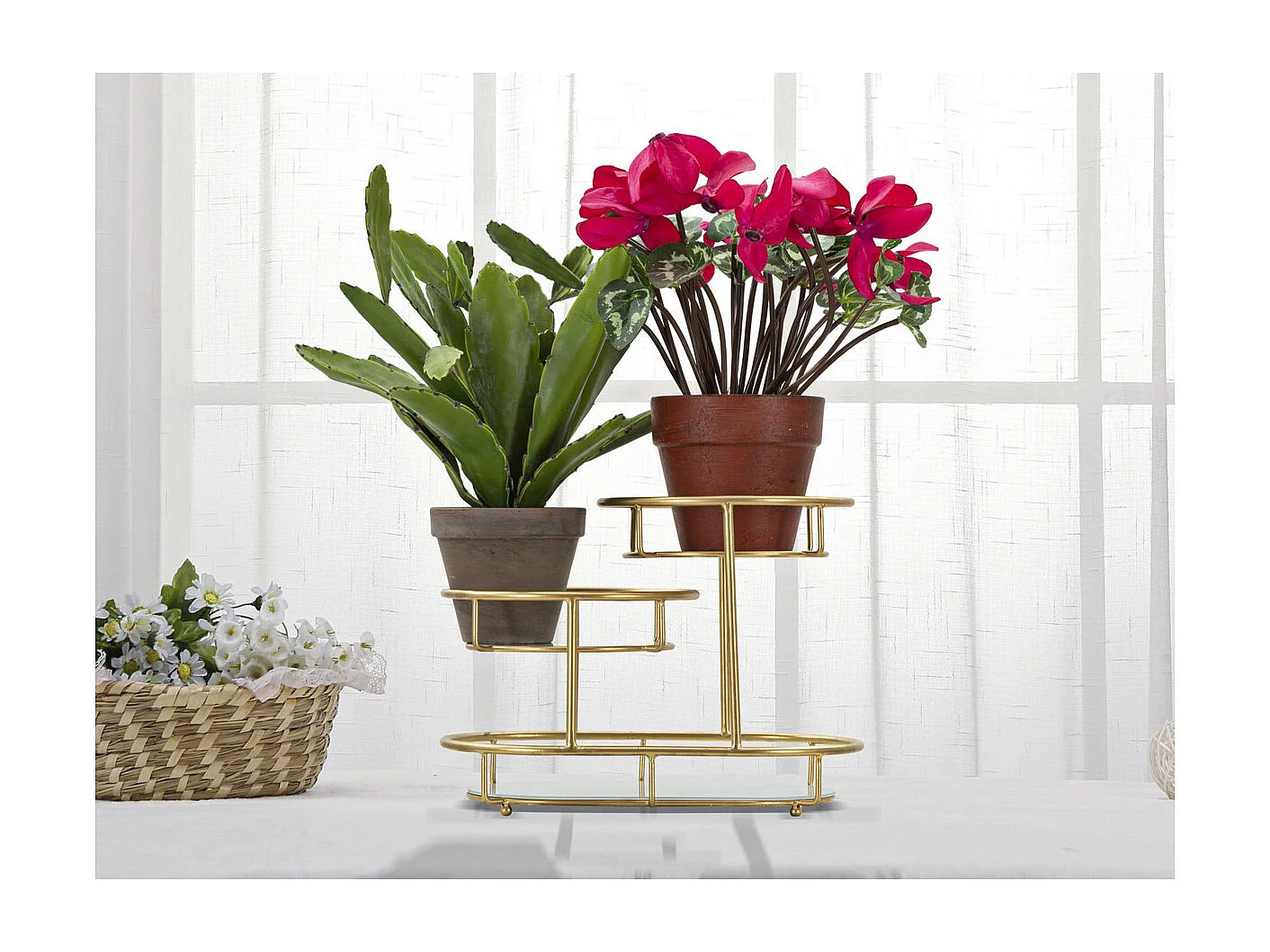 Plateau MF689, Or, 36x22,5x27 cm, Seven Design