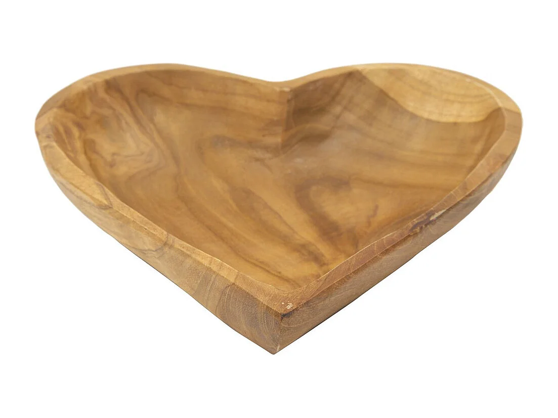 Plateau Cœur 19, Marron, 18x22x4,5 cm, Seven Design