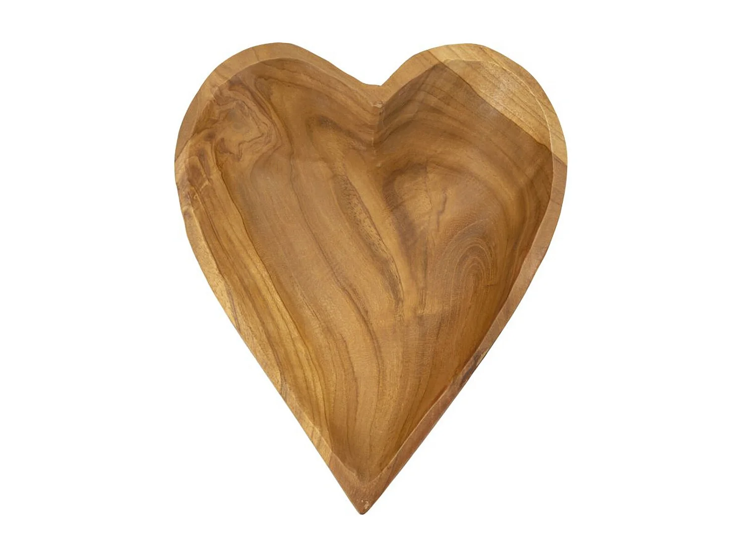 Plateau Cœur 19, Marron, 18x22x4,5 cm, Seven Design