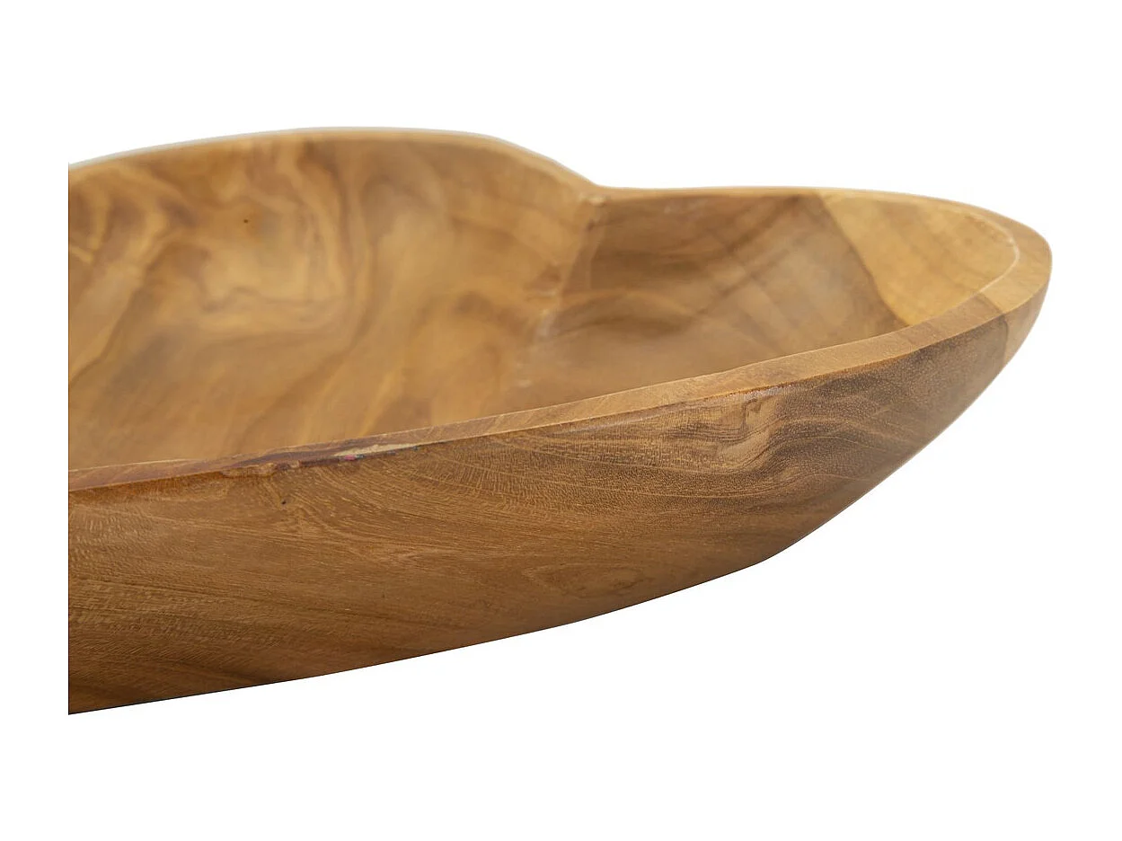 Plateau Cœur 19, Marron, 18x22x4,5 cm, Seven Design