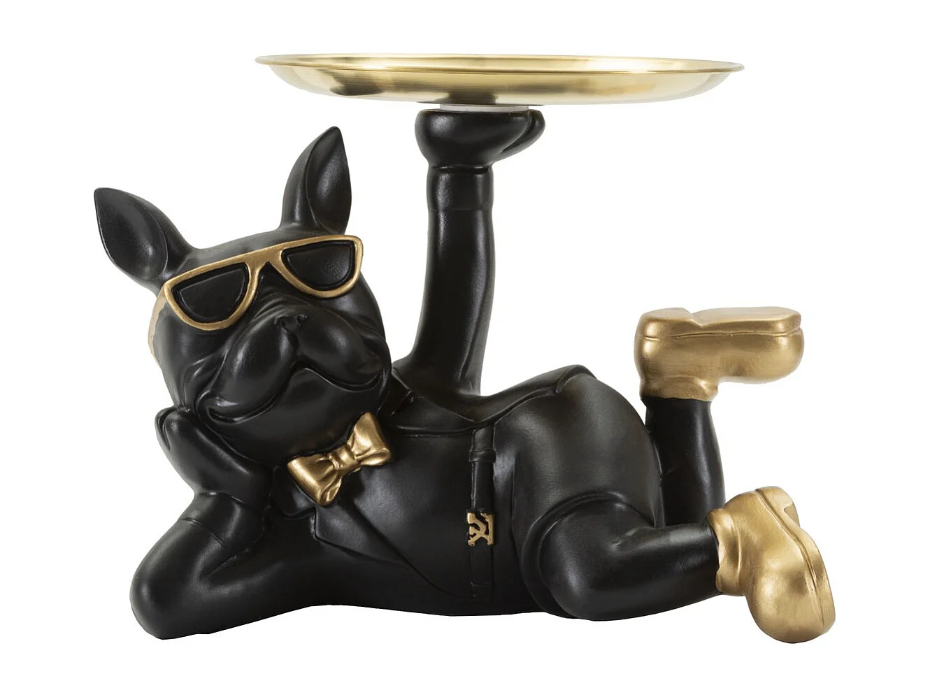 Plateau Chien 19, Noir, 27x17x18,5 cm, Seven Design