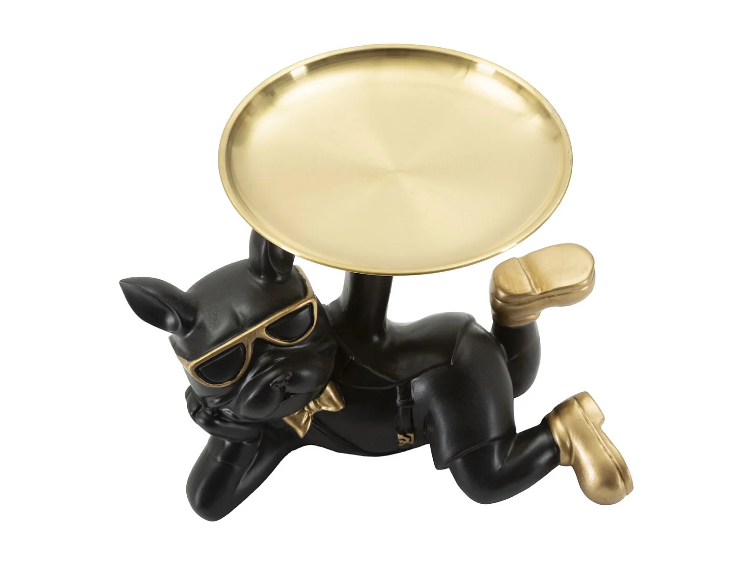 Plateau Chien 19, Noir, 27x17x18,5 cm, Seven Design