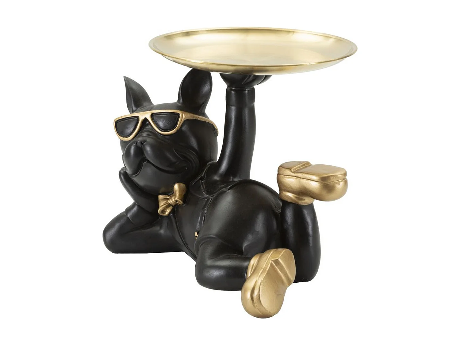 Plateau Chien 19, Noir, 27x17x18,5 cm, Seven Design