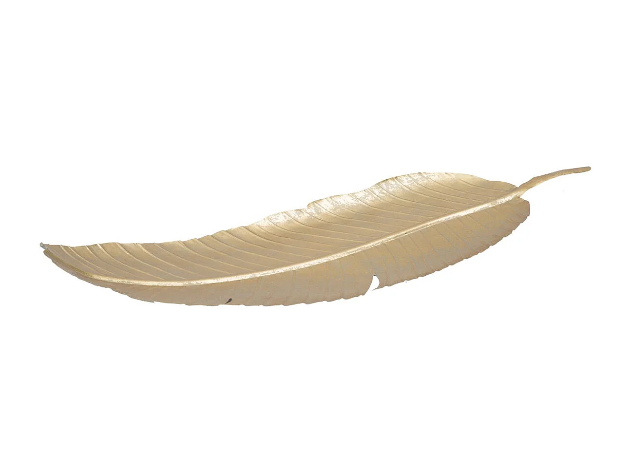 Plateau Feuille 4, Or, 18x2x55 cm, Seven Design