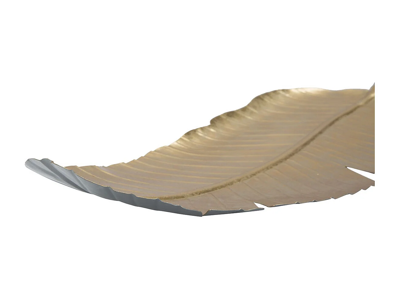 Plateau Feuille 4, Or, 18x2x55 cm, Seven Design