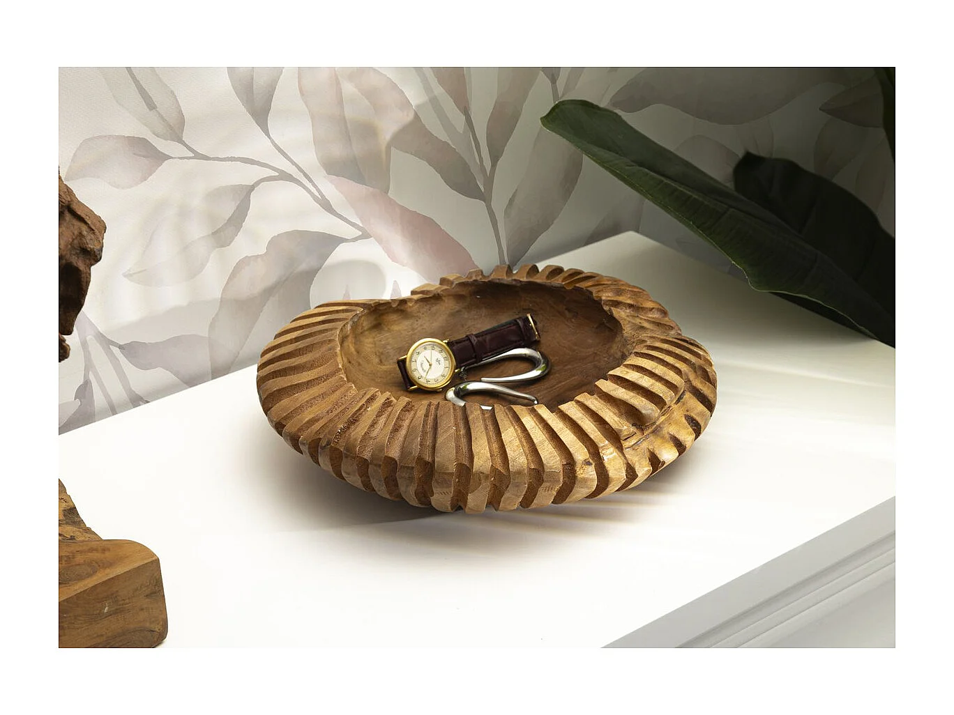 Plateau Natura 21, Marron, 29x29x7 cm, Seven Design