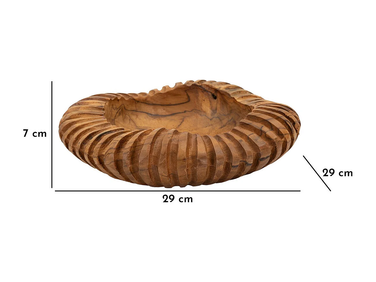 Taca Natura 21, Brązowy, 29x29x7 cm, Seven Design