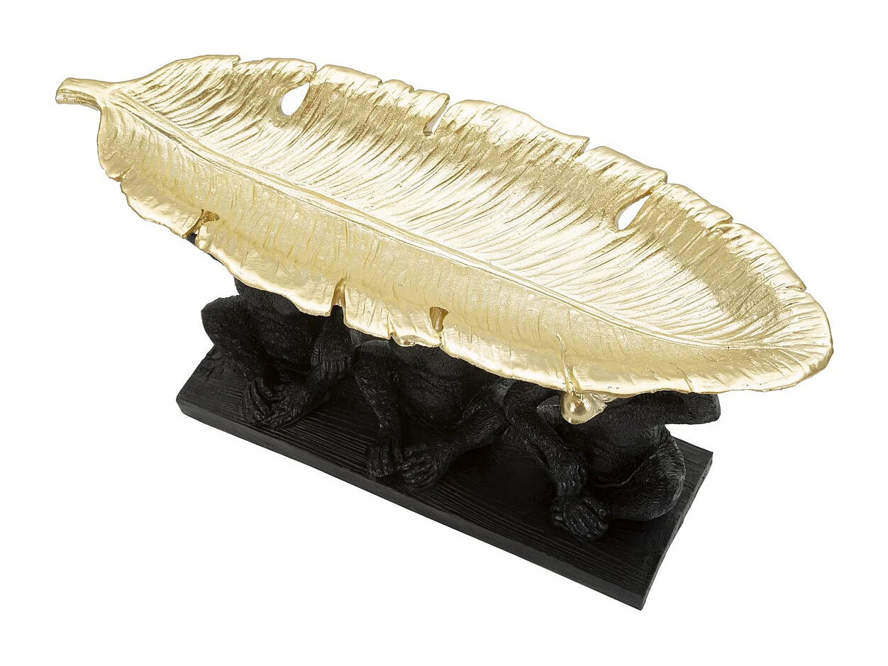 Plateau Singe 14, Noir, 43x15,7x20 cm, Seven Design