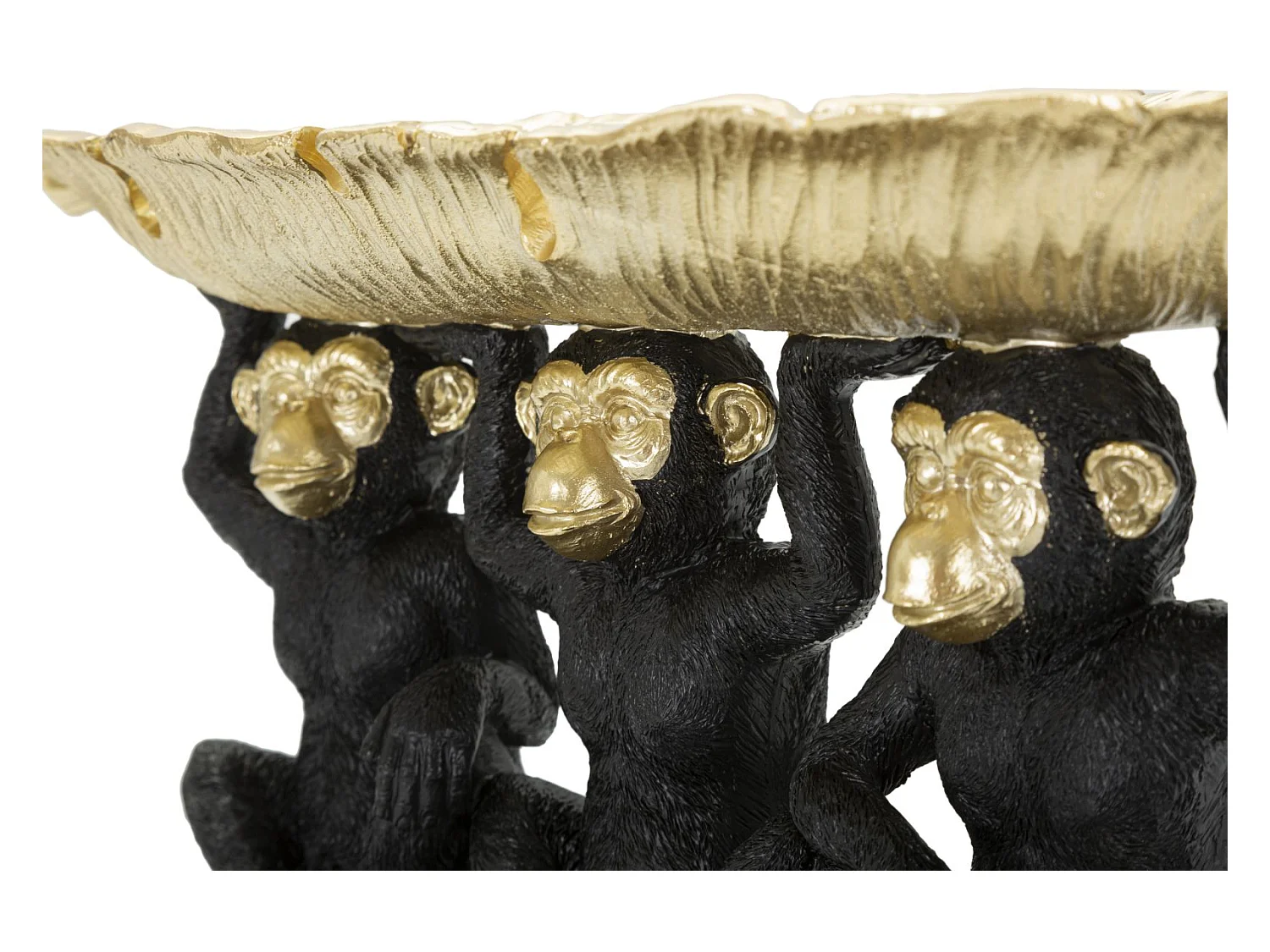 Dienblad Aap 14, Zwart, 43x15,7x20 cm, Epikasa