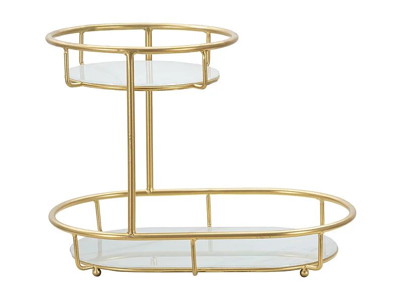 Vassoio MF690, Oro, 36x22,5x27 cm, Seven Design