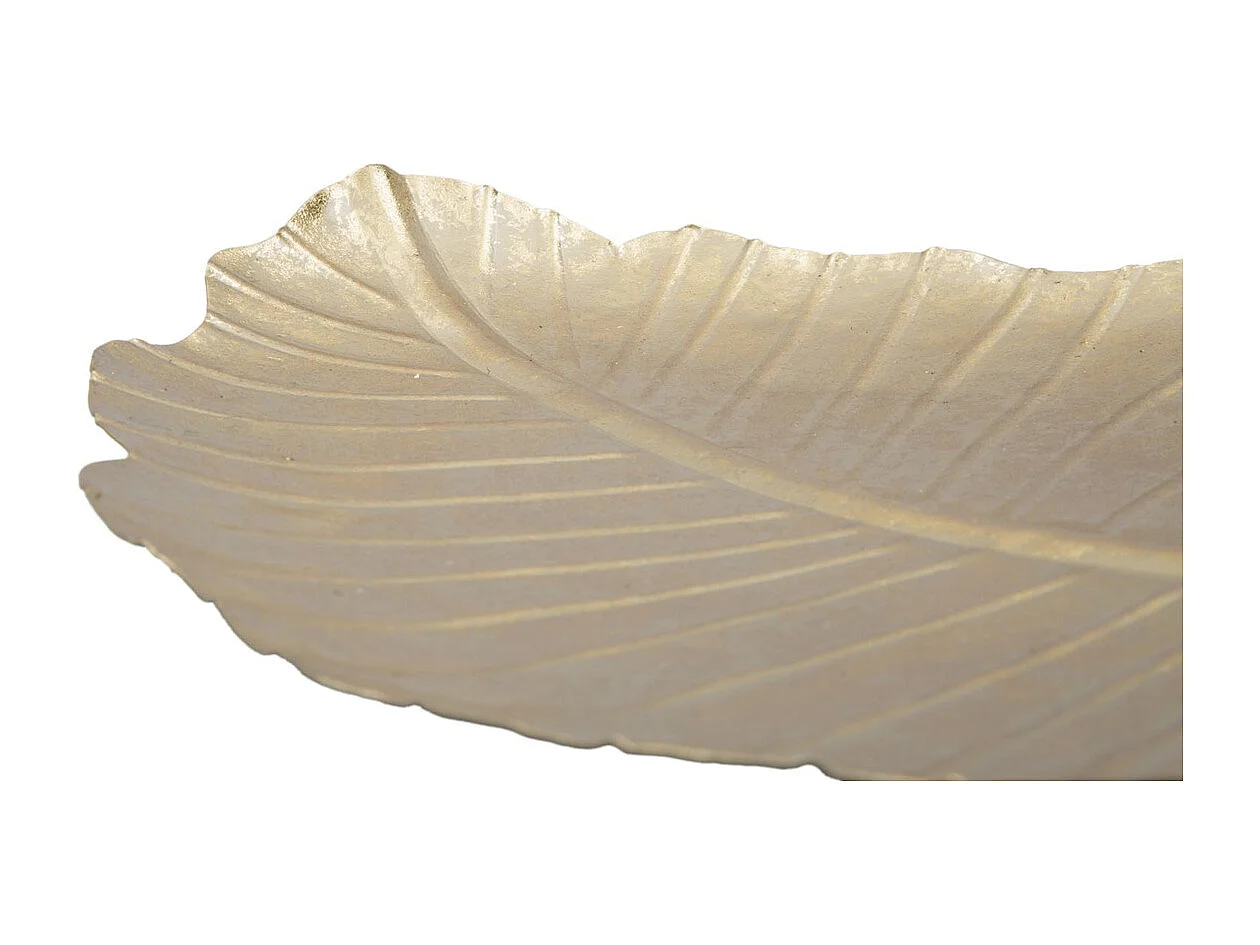 Plateau Feuille 5, Or, 23x2x35,5 cm, Seven Design