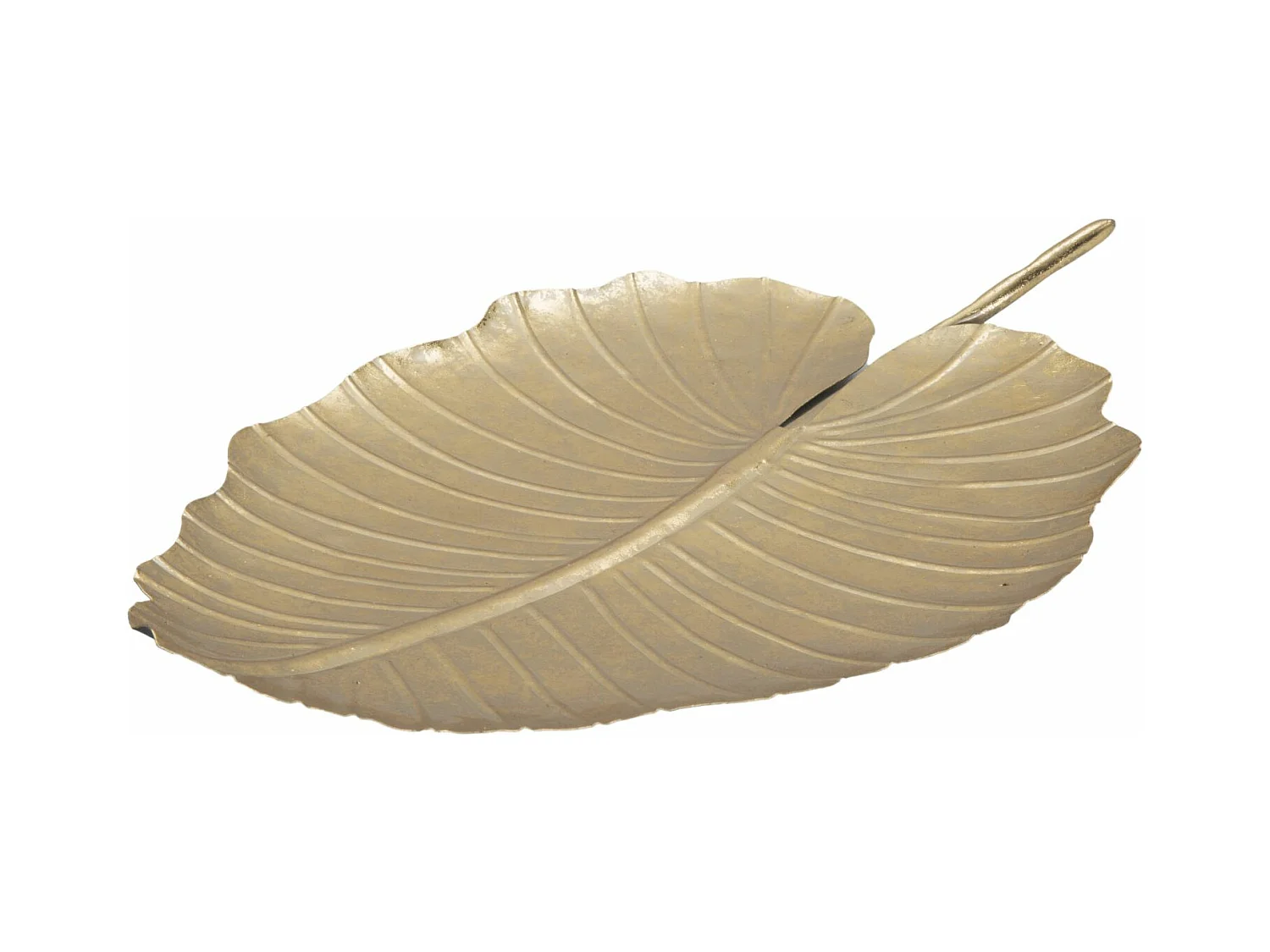 Plateau Feuille 5, Or, 23x2x35,5 cm, Epikasa