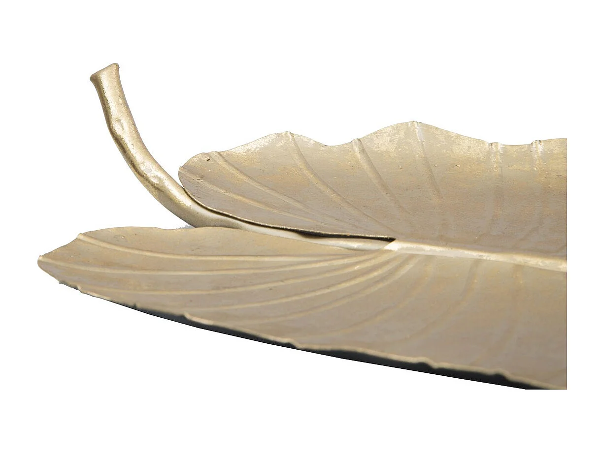 Plateau Feuille 5, Or, 23x2x35,5 cm, Seven Design
