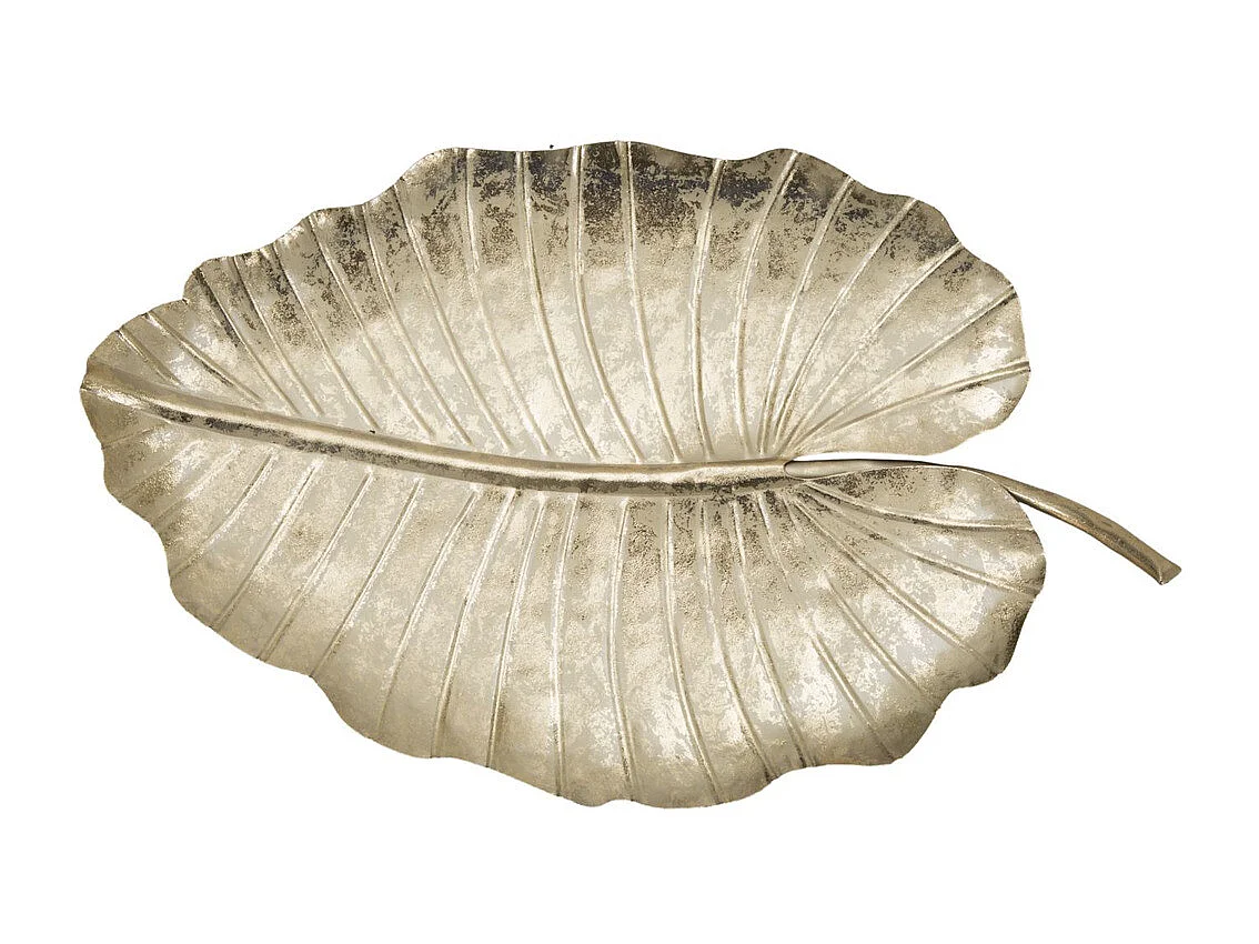 Plateau Feuille 5, Or, 23x2x35,5 cm, Seven Design