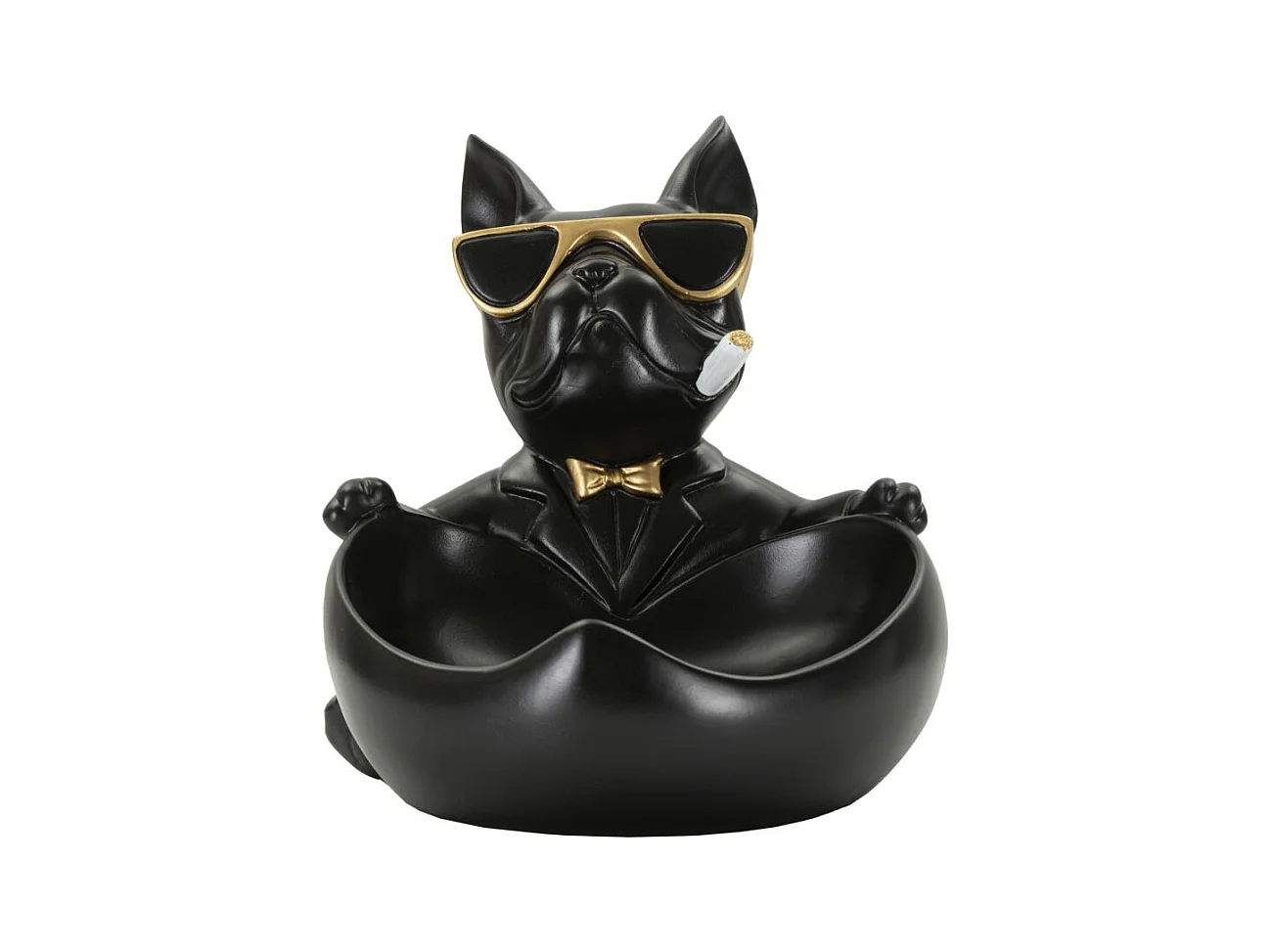 Plateau Chien 13, Noir, 18,5x20,5x20 cm, Epikasa