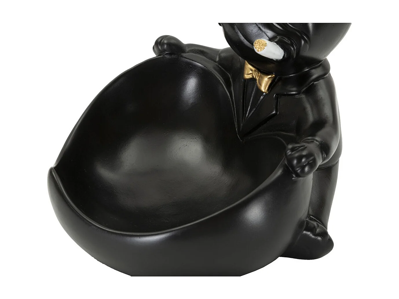 Plateau Chien 13, Noir, 18,5x20,5x20 cm, Seven Design