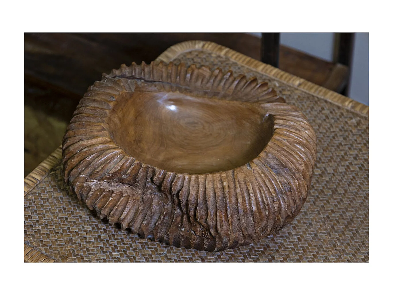 Plateau Natura 16, Marron, 32x32x11 cm, Seven Design