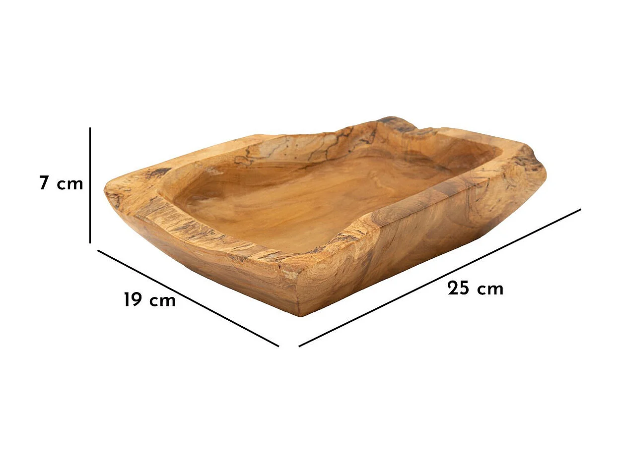 Taca Natura 24, Brązowy, 25x19x7 cm, Seven Design