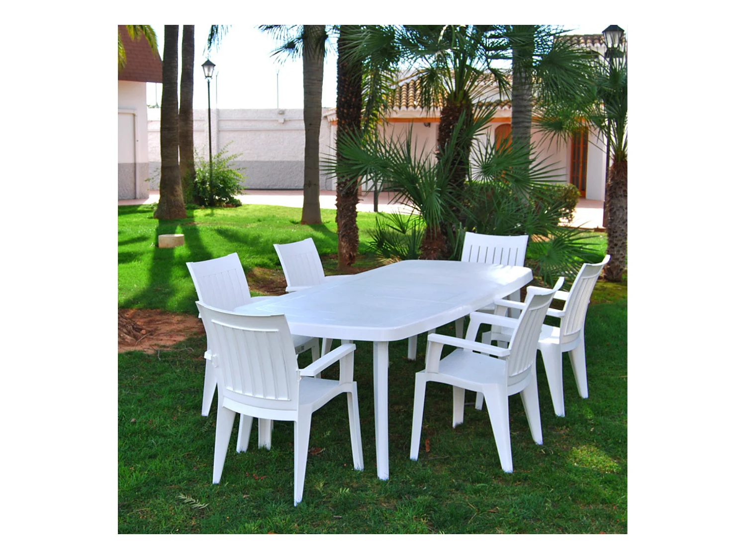 Table extensible 4 à 8 places blanche 170x90x73 ATLANTICA