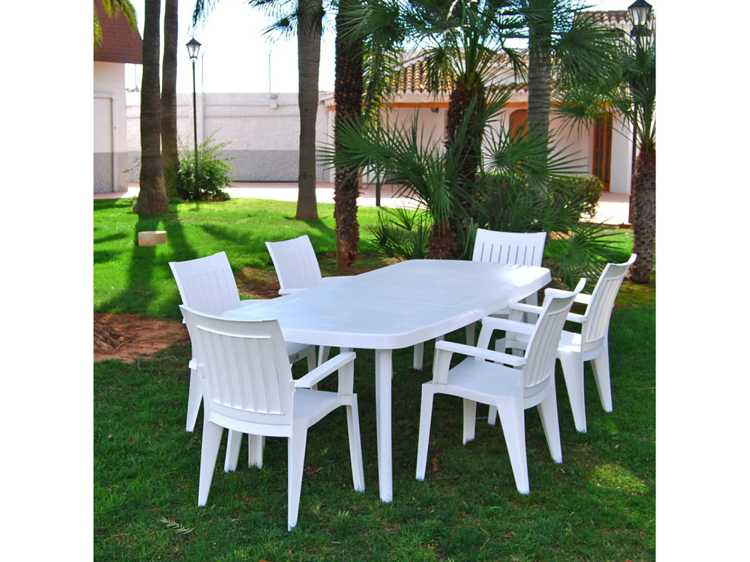 Table extensible 4 à 8 places blanche 170x90x73 ATLANTICA