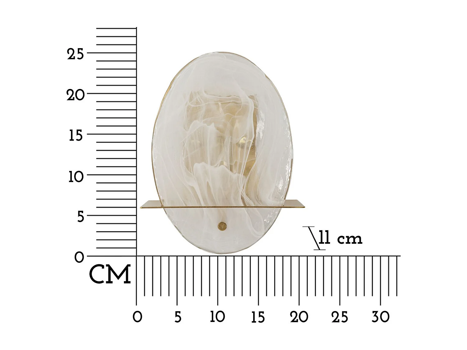 Applique MF63, Or, 20x11x25 cm, Seven Design