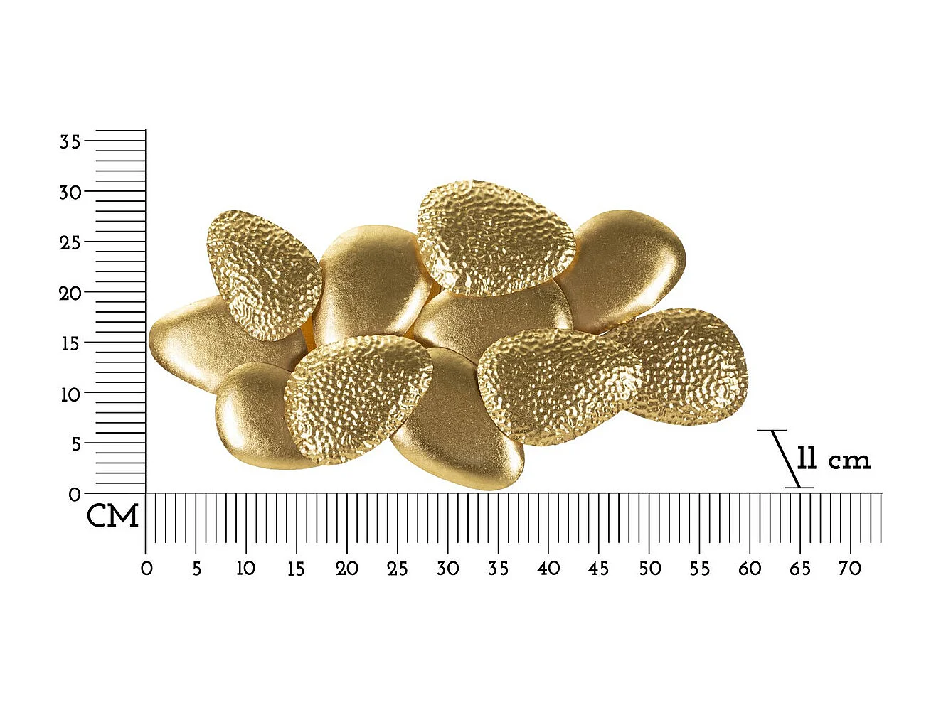 Applique Pierres, Or, 59,8x11x31 cm, Seven Design