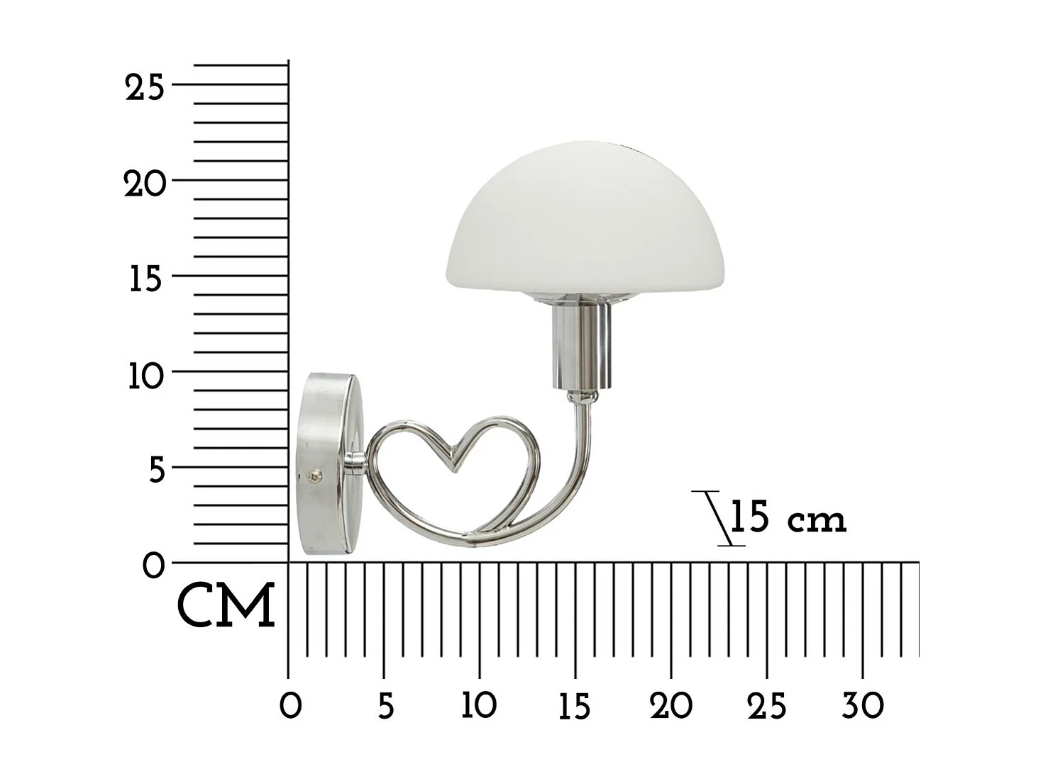 Lampa ścienna MF70, Srebrny, 23x15x22 cm, Seven Design